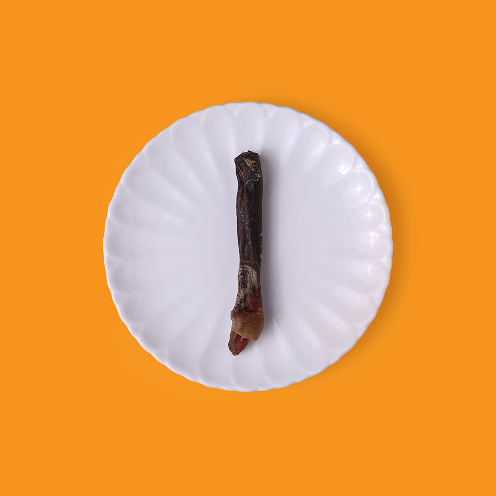 Single ingredient, natural Buff pizzle, bully stick dog chew for dogs
