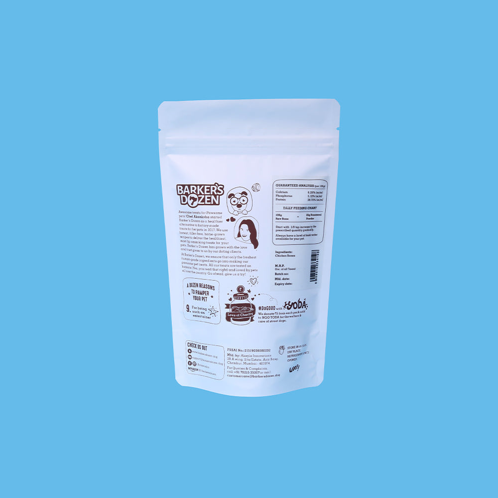 chicken bonemeal powder back of pack