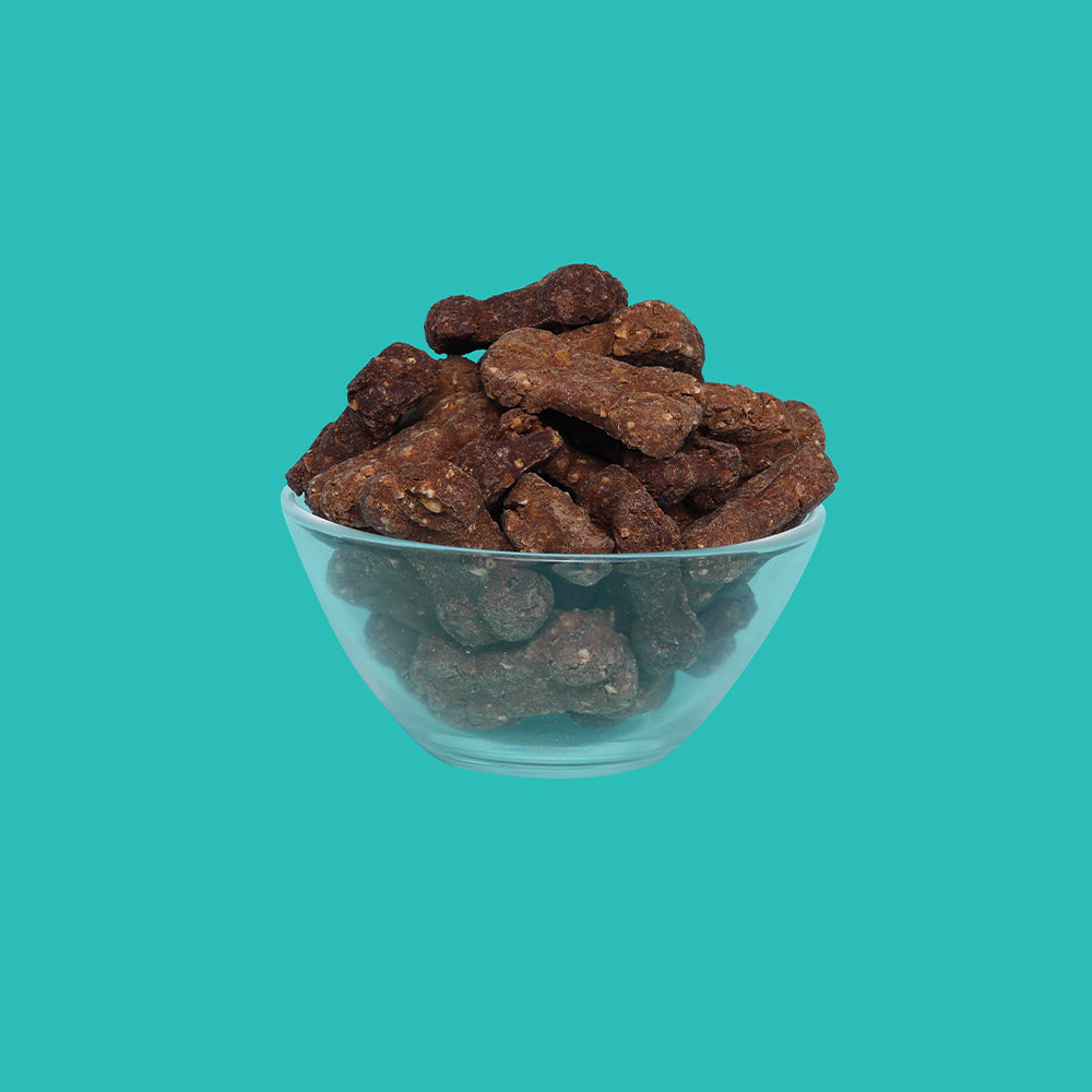 Bite sized Chicken Liver Dog treats by Barker's Dozen Pet Bakery