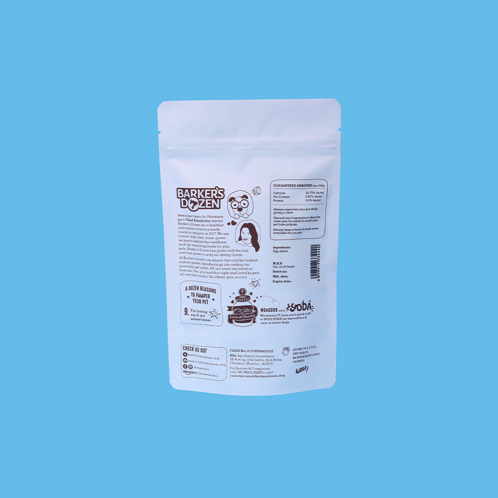 egg shell powder for dogs back of pack