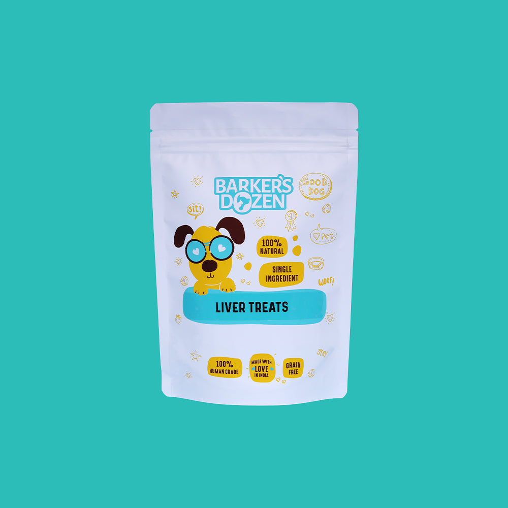 Chicken Liver dog treats for training and reward front of pack