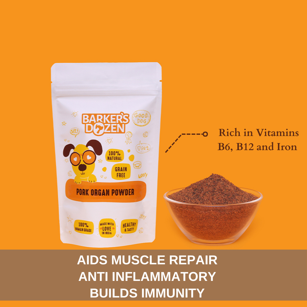 Pork organ powder nutritious meal topper for dogs