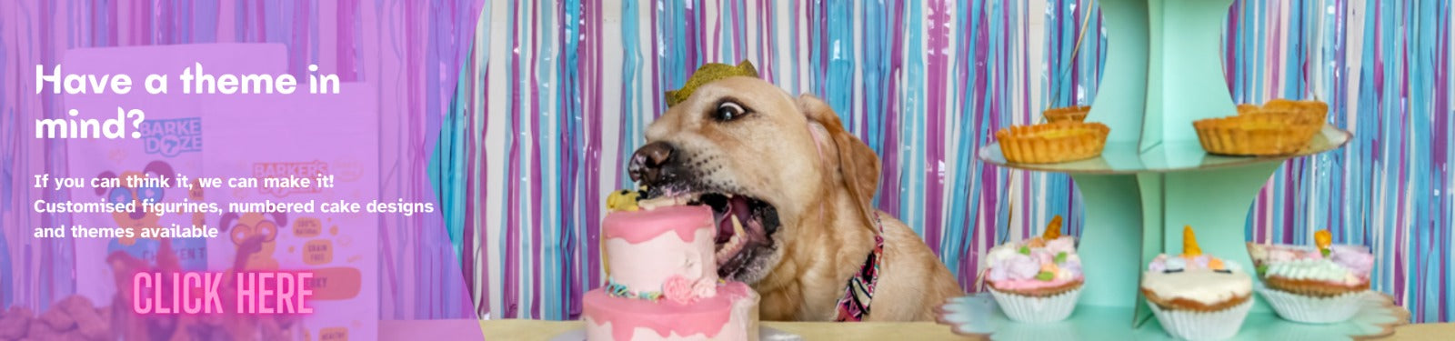 Custo mised dog cakes for dogs by Barker's dozen