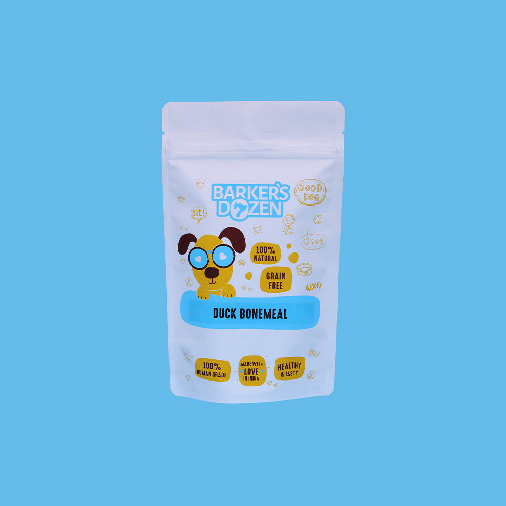 duck bonemeal powder pack front image natural supplement for dogs