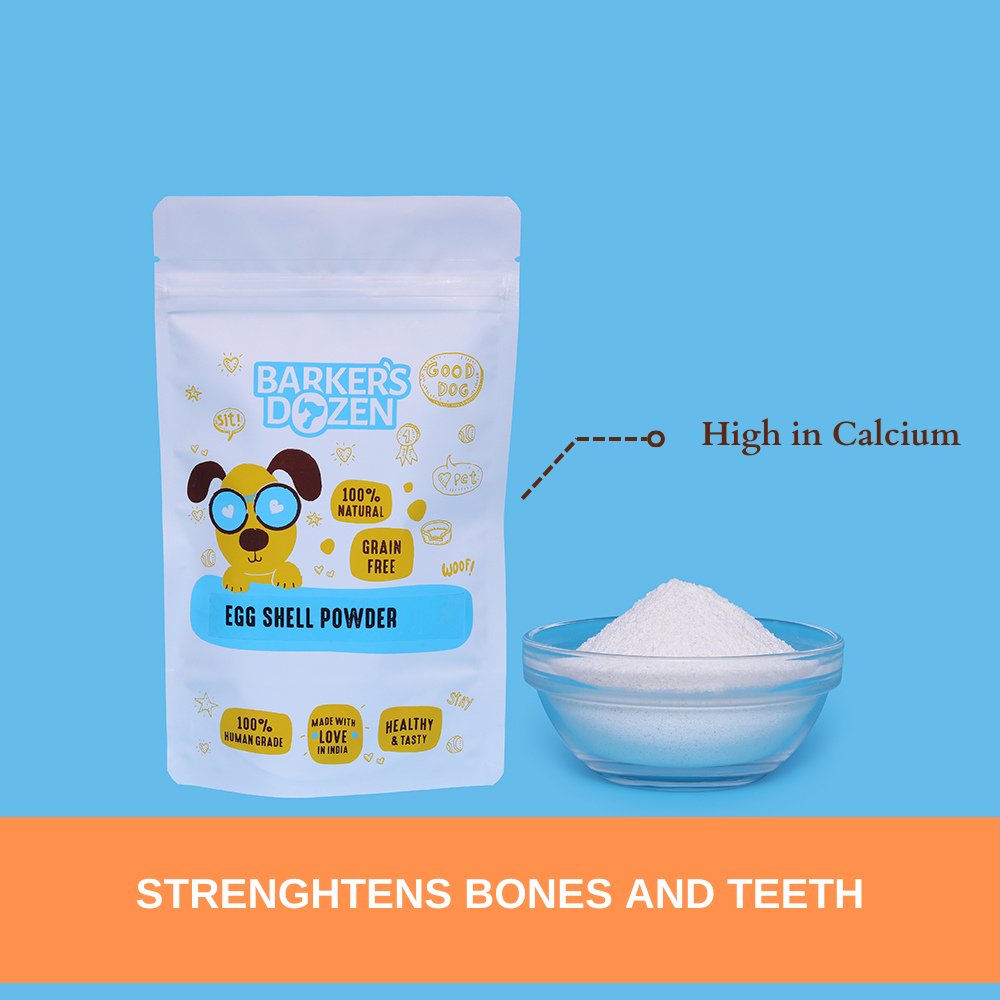 Egg shell powder natural calcium supplement for dogs